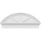 Ekena Millwork Segment Arch 3 Spoke Architectural Grade PVC Combination Pediment, 40"W x 16-7/8"H x 2-3/4"P PEDPC040X170SEG03 - alternate 6